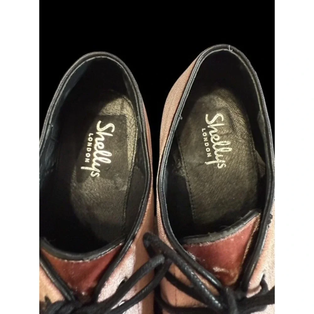 SHELLYS LONDON FONTAIN PLATFORM VELVET OXFORD‎ LOAFER RETRO 39